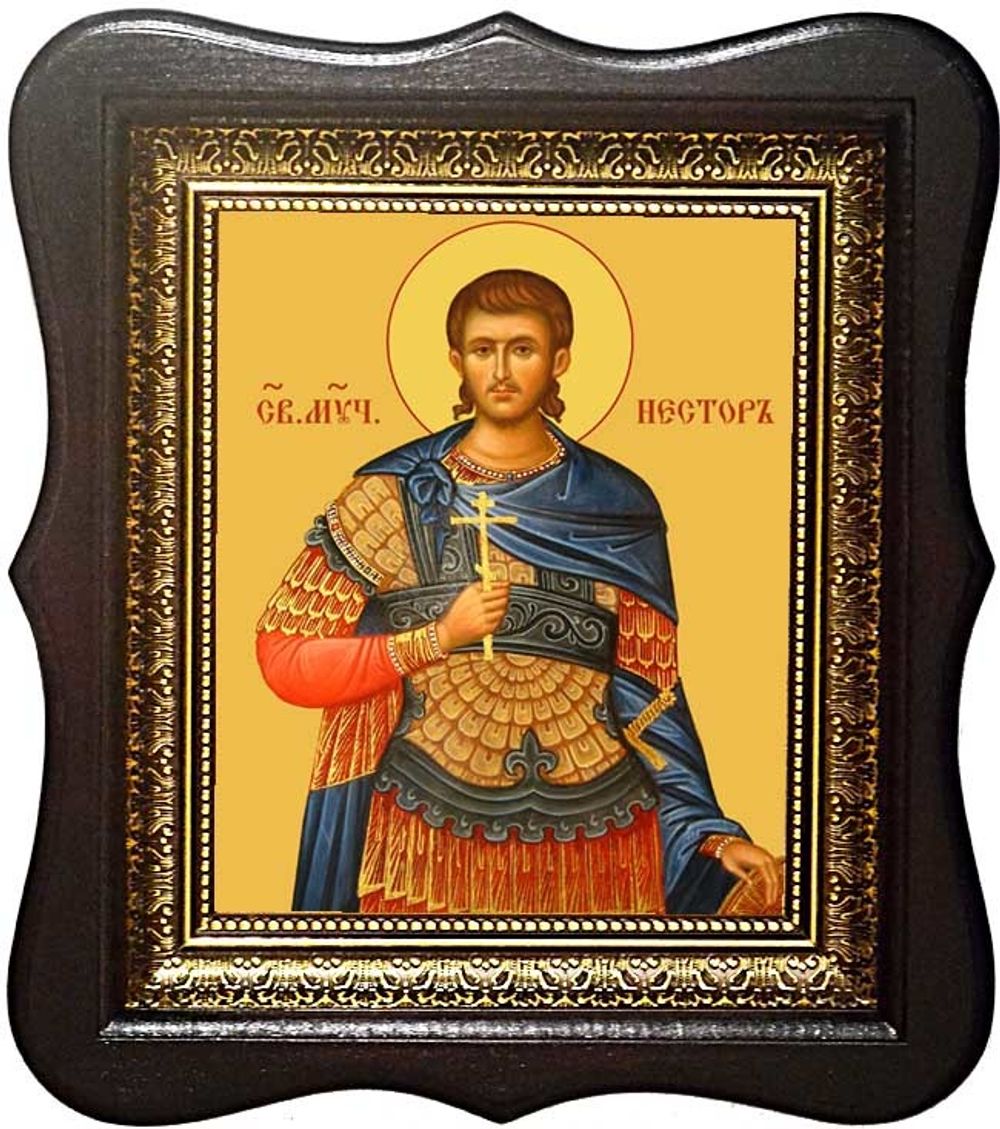 Нестор Солунский (Фессалоникийский) Мученик. Икона на холсте.