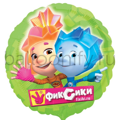 Фольгированная фигура, круг, Фиксики S60,18"/46СМ