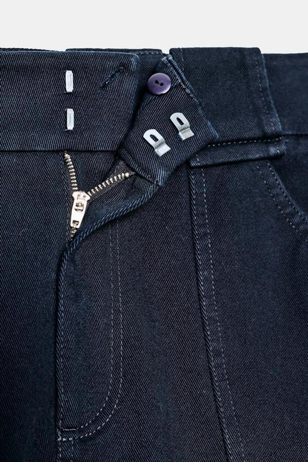 ZARA БРЮКИ КАРГО С ПОЯСОМ, МОРСКОЙ СИНИЙ