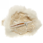 Снегурочка 35 см (без музыки) с отделением под конфеты/подарок, золотая шуба