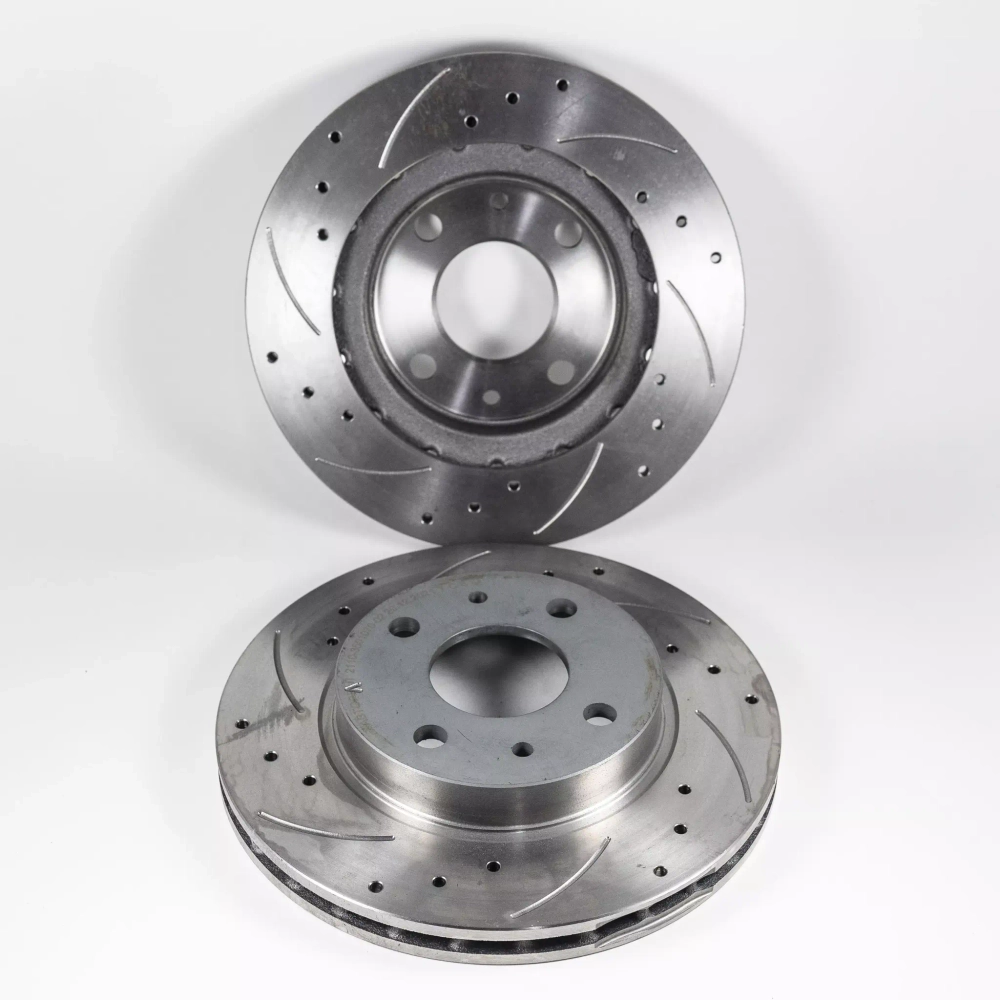 Диск переднего тормоза ВАЗ 1118/2190 R15 перф+насечка (к-т 2ед.)