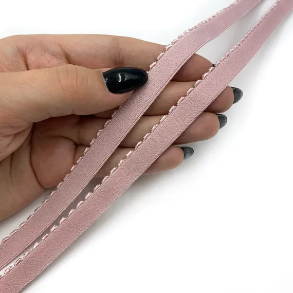 Резинка отделочная пыльно-розовая 12 мм (цв. 019), 641/12