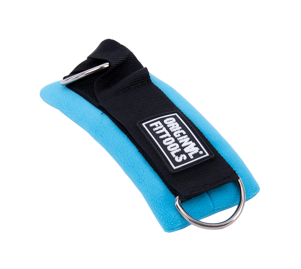 Ремень для тренировки мышц рук регулируемый синий (D-кольцо)