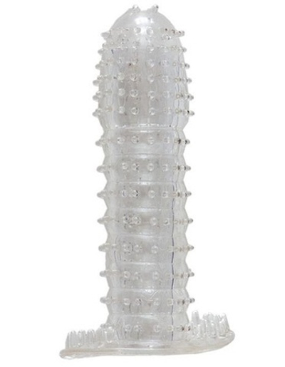Гелевая прозрачная насадка c шипами