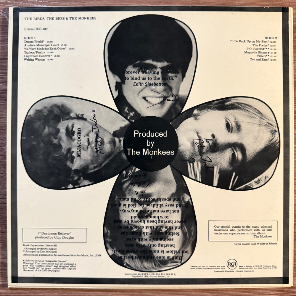 The Monkees ‎– The Birds, The Bees & The Monkees (Германия 1968г.)Т