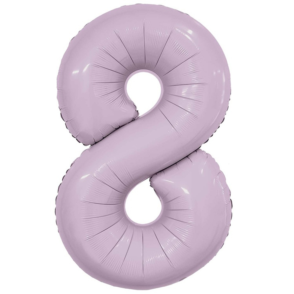 Шар фольгированный Цифра 8 101 см (Сиреневый)