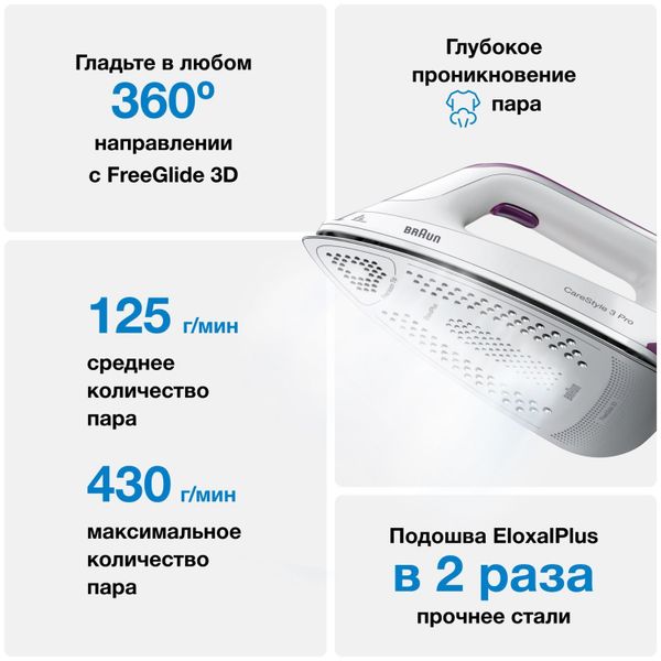 Парогенератор Braun CareStyle 3 IS3155VI SS