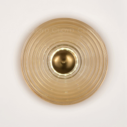 Бра Cloyd MINUTE W1 / Ø30 см - латунь - коньячн. стекло (арт.20384)