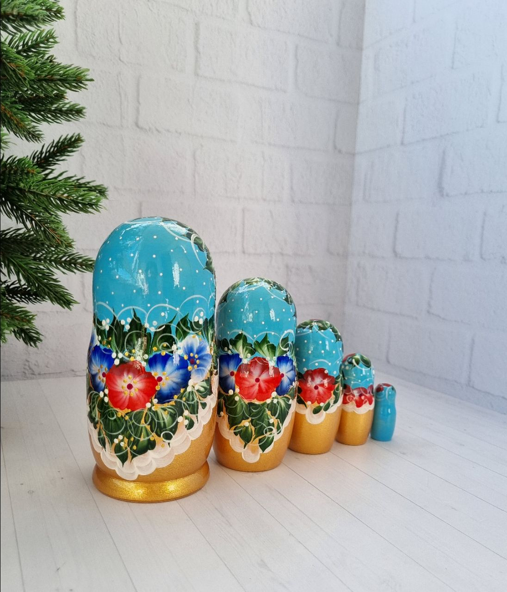Матрешка 5м 15см нижегородская роспись, интерьерная