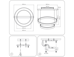 Ambrella Подвесной светодиодный светильник с пультом управления Original FA6615