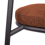 Стул полубарный Lucas 2 терракотовый шенилл с чёрными ножками