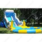 Надувной батут-горка с бассейном «Пляжный оазис», 21*7*7 м