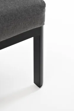 "Сан Ремо" диван 2-местный плетеный из роупа, каркас алюминий темно-серый, роуп серый, ткань серая