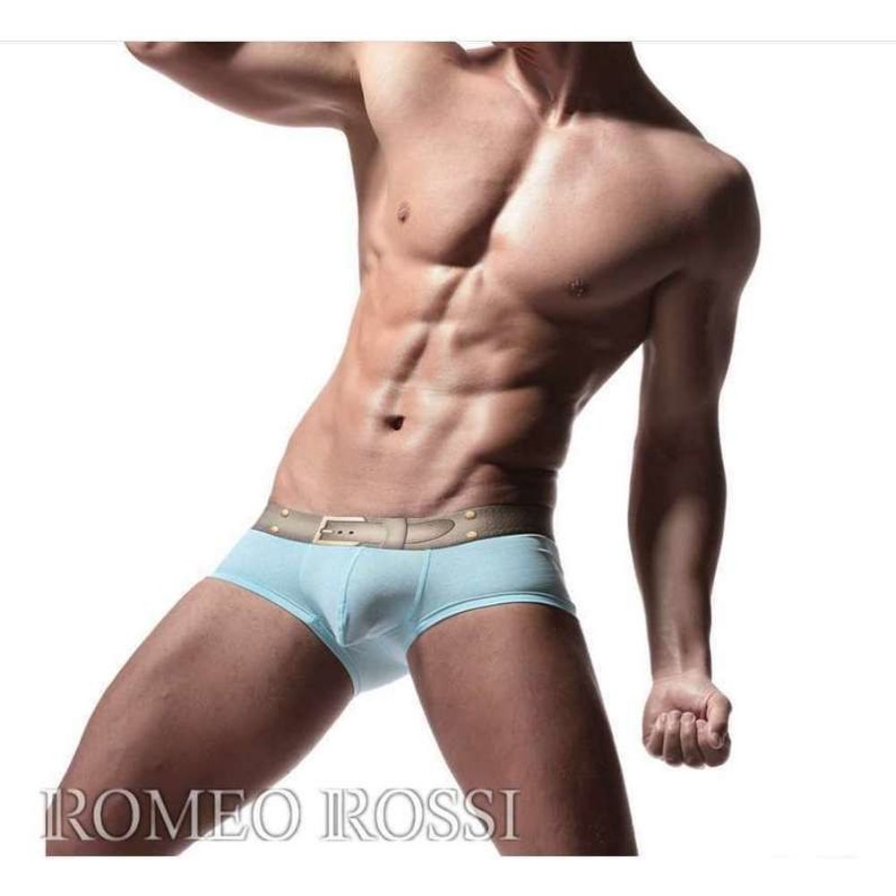 Мужские трусы хипсы голубые ROMEO ROSSI RR5005