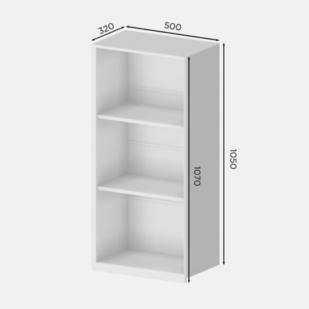 Кухня Модуль ВВ 500 верхний высокий Тауп / Белый