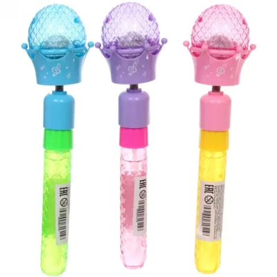 Мыльные пузыри «Кристалл», 21 см, с подсветкой, в ассортименте