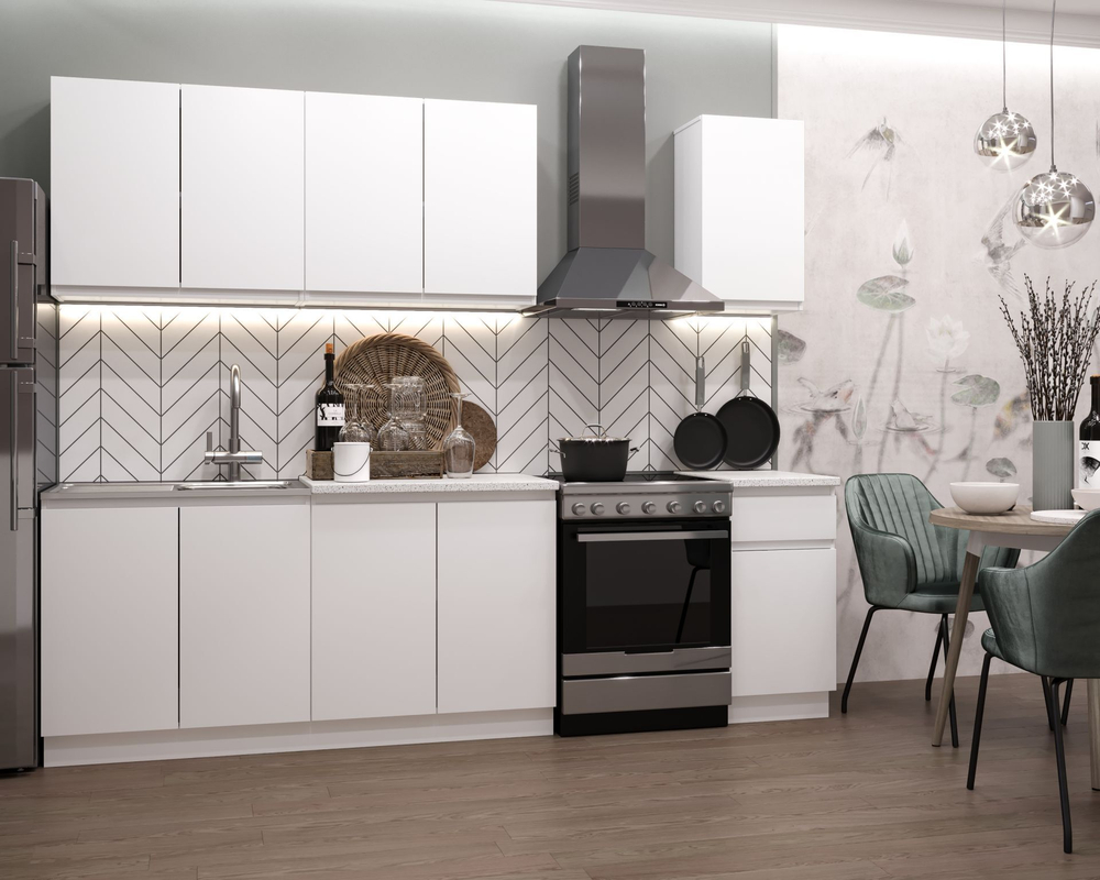 Кухонный гарнитур 200, модульный, ЛДСП, МДФ, матовый