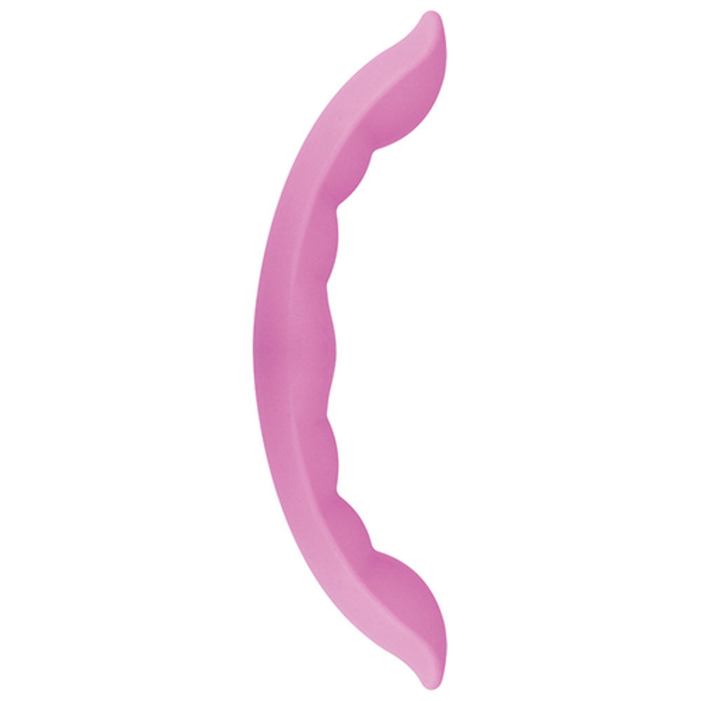 Розовый двусторонний фаллоимитатор DIP-DOUBLE INSIDE PLEASURE SILICONE - 30 см. (Цвет: розовый)