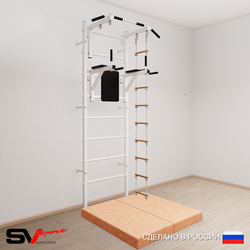 Шведская стенка Sv Sport 5724 (Турник стандарт/Брусья/Лестница/Мат 1м)