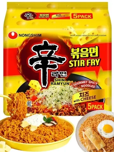 Лапша жареная с сыром Shin Ramyun Stir Fry 680 г (5 пачек)