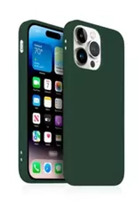 Накладка iPhone 14 Pro Max силикон темно- зеленый