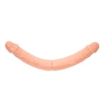 Двухголовый телесный фаллоимитатор - 35,9 см.