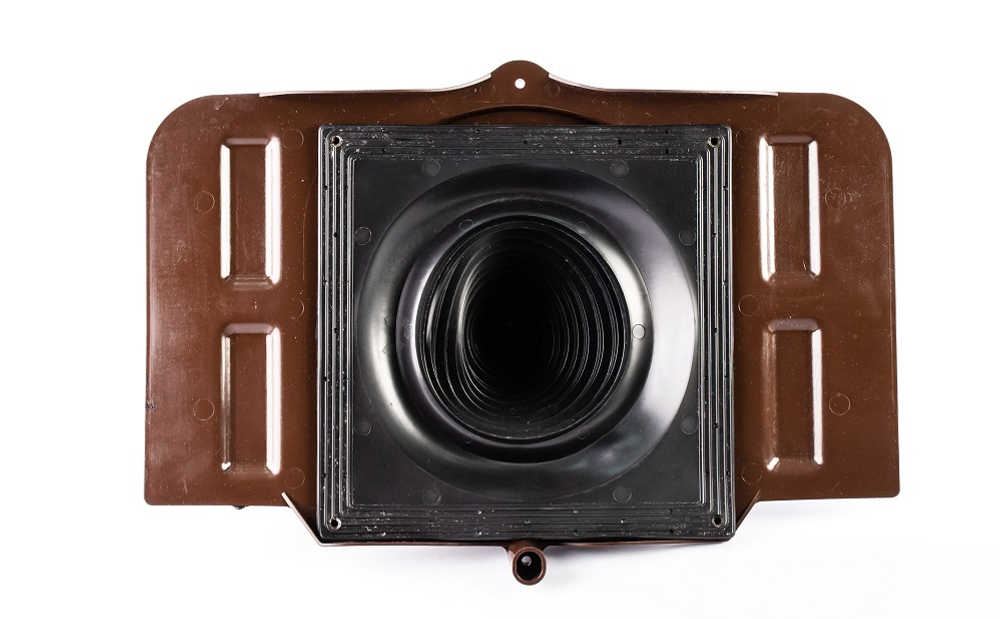 Нанодефлектор ND160 с манжетой, вент.выход 110 не утепленный, проходной элемент универсальный, коричневый