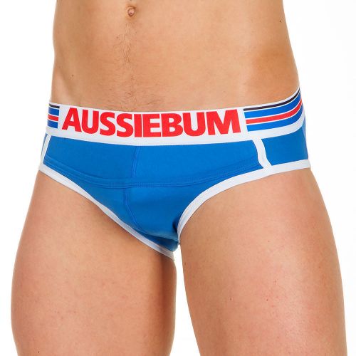 Трусы мужские джоки голубые  с белой окантовкой AussieBum