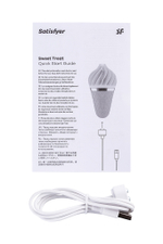 Вибромассажер Satisfyer layons Sweet Treat, силикон, белый, 10,4 см.