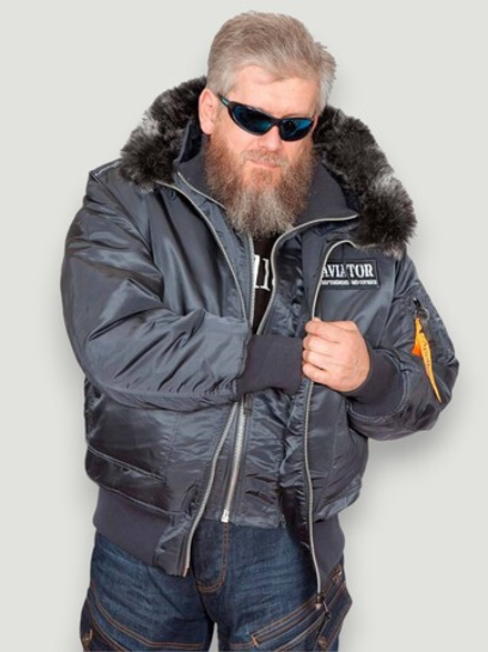 Куртка укороченная AVIATOR HD (steel blue - стальной синий)