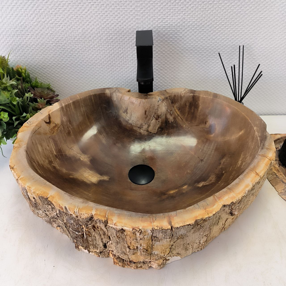 Раковина из окаменелого дерева OD-62422 58*46*15