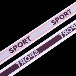 Резинка широкая, белая/розовая с надписью 25 мм, Германия