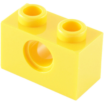 Lego 50шт Кирпич 1x2 R4.9 (желтый) 370024