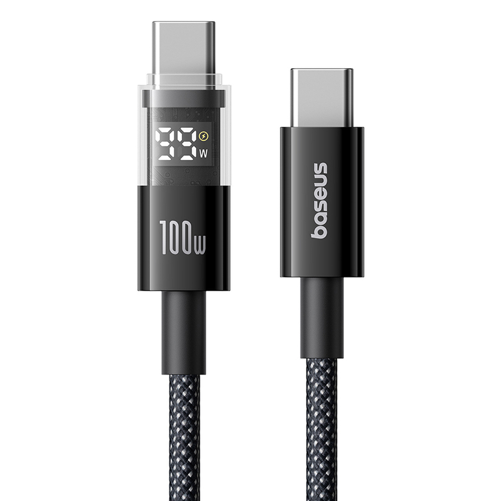 USB-C Кабель Baseus Display 2 Charging+Data 100W 1-2m - Cosmic Black