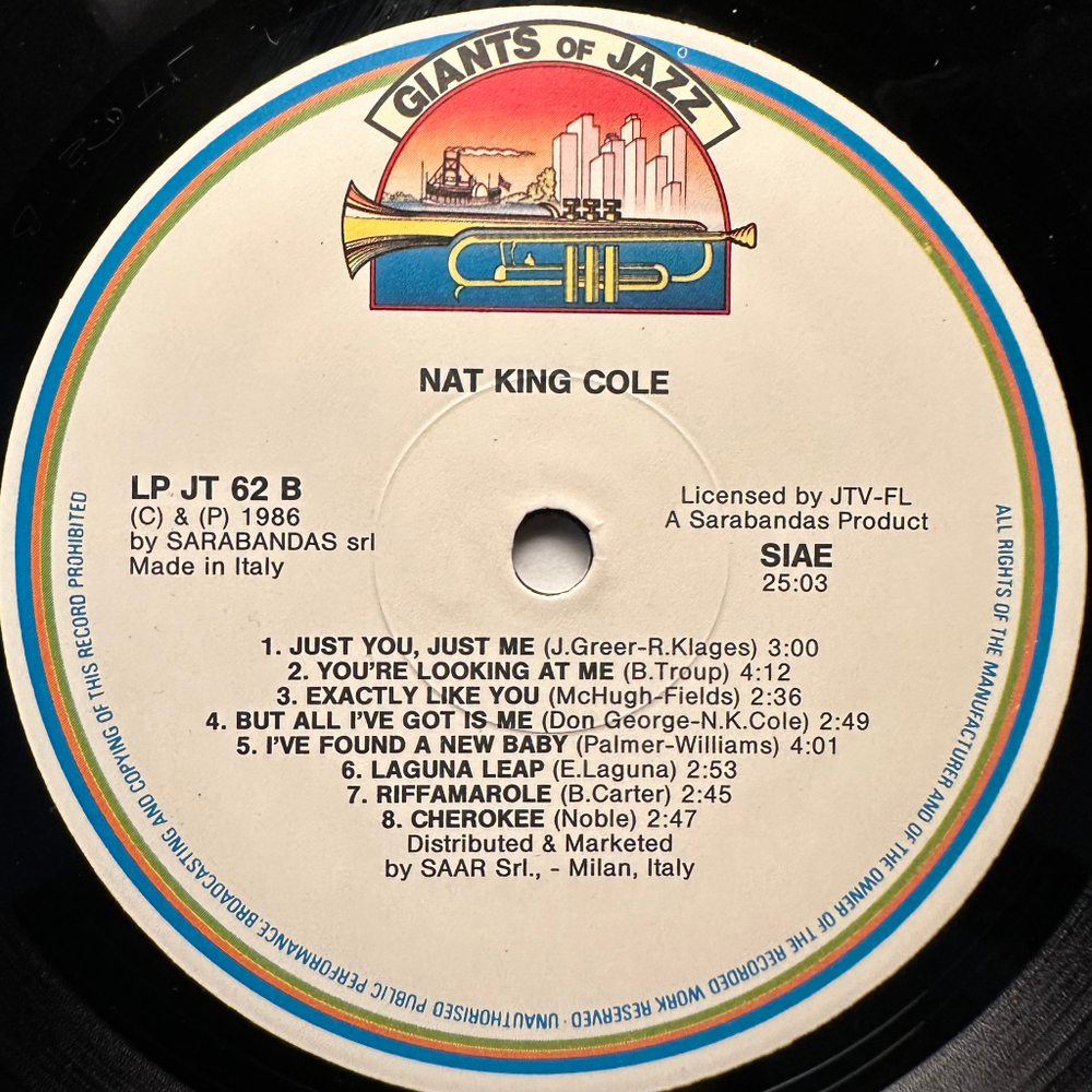 Nat King Cole ‎– Nat King Cole (Италия 1986г.)