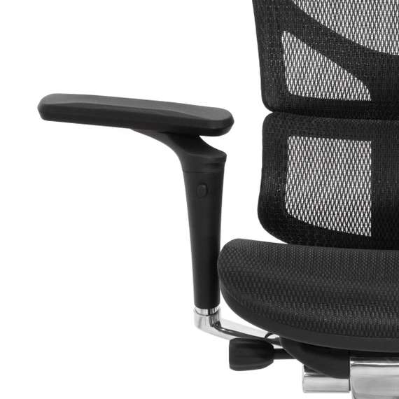 Кресло EXPERT 2 SAIL HSAM 01 (подлокотник 6D(360), подголовник 5D, сетка черная / каркас черный)