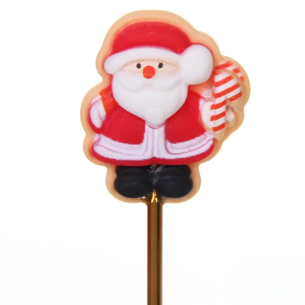 Набор для десерта «Дед Мороз и Олень» 4предмета (2ложки+2вилки) в подарочной коробке, золото