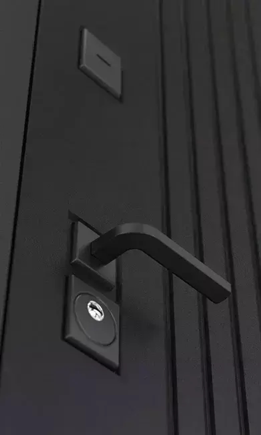 Входная металлическая дверь с тонированным зеркалом Бункер HIT Хит B-06 черный кварц / зеркало Макси ФЛЗ - 1 Кварц черный