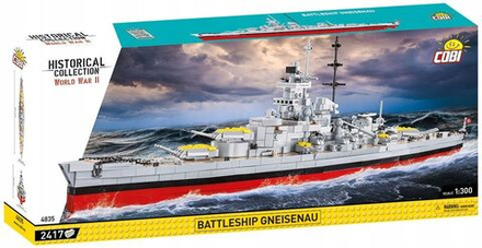 Конструктор пластиковый Cobi Battleship GNEISENAU - Линкор Гнезенау 2417эл. - Коби 4835