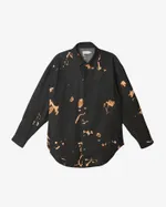 Рубашка Sashina Bleach Tie-Dye черная