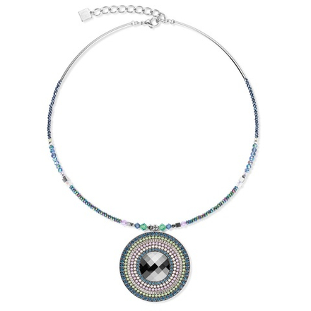 Колье Coeur de Lion Blue-Green-Lilac 5036/10-0754