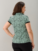 Блузка БЛ-115/шалфей-зебра