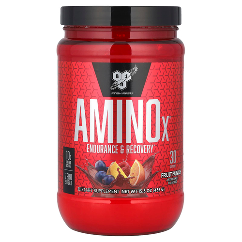 BSN, AminoX, выносливость и восстановление, фруктовый пунш, 435 г (15,3 унции)