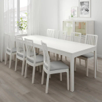Стол и 6 стульев - IKEA EKEDALEN/ ЭКЕДАЛЕН ИКЕА, 180х240х90 см, белый/серый
