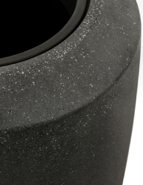 Кашпо TREEZ Effectory - Quartz - Высокий конус - Чёрный кварц