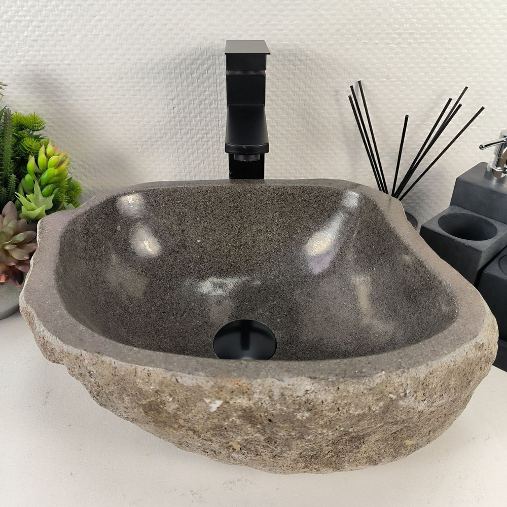 Раковина из речного камня RS-64933 40*31*16 0856