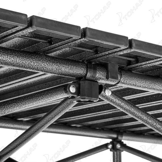 Стол складной 120x55x65см с отделом под посуду столешница алюминий (PR-MC-608) PR