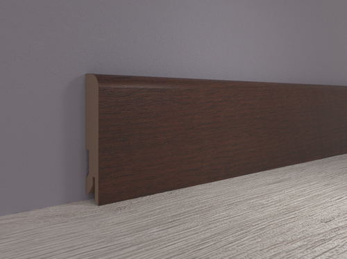 Плинтус МДФ ламинированный Лука Пл 80 МДФ.2400.24010 дуб дакота тёмный 16x80х2400 мм