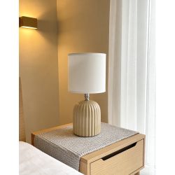 Настольная лампа Rivoli   7548-502 1 х Е14 40 Вт керамика бежевая с абажуром