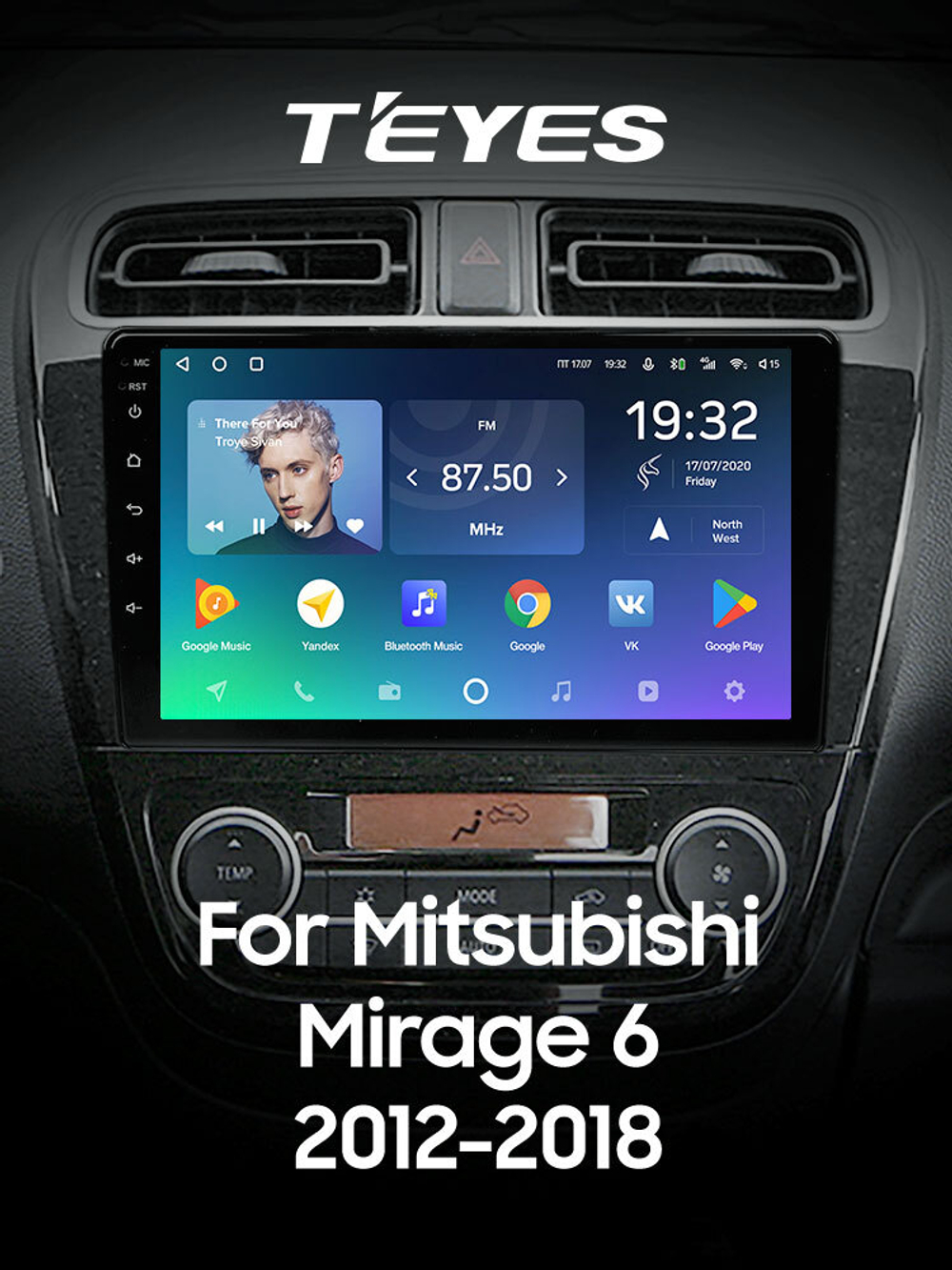 Teyes SPRO Plus 9" для Mitsubishi Mirage 6 2012-2018